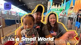 Its a Small World and Pirates of the Caribbean Ride - Dec 2025 - Wandering Pants 4K Video.