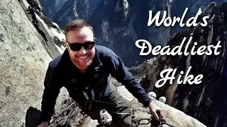 Inches away from death on the World's Deadliest Hike | Mount Huashan Plank Walk
