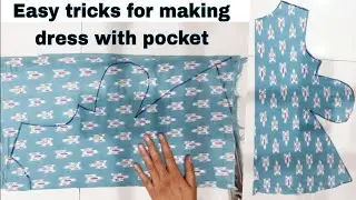 How to make baby dress with pocket/frock cutting tips and tricks/very easy tricks for making dress