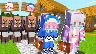 MOMON & ATUN EXPELLED BY VILLAGERS in MINECRAFT BECAUSE OF..... ft @BANGJBLOX