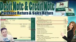 Debit Note and Credit Note (Purchase Return and Sales Return) in Tally Accounting #tally