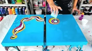 Two Different Designs with the Same Technique! - Abstract Painting - Acrylic Pouring