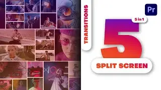 5 Split-screen Multiscreen Transitions Tutorial For Premiere Pro Template
