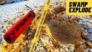 DOUBLE EXPLODE MUD | FIRECRACKER EXPLOSION