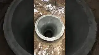 Бурение двух камерного септика из колец за 2 часа