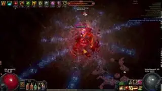 Earthquake Ultra burst 300k DPS versus Piety T11 Malformation map