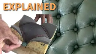 How to diamond button tufting is shaped EXPLAINED (part 1)-- Capitoné in leather for beginners
