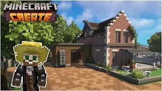 Building a CHICKEN farm & FARMHOUSE Minecraft Create Mod!