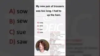 🇬🇧 TOEIC : Sew ? Sow ? Saw ? 