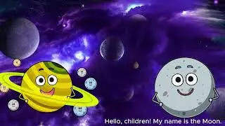 Saturn and Moon Space Video