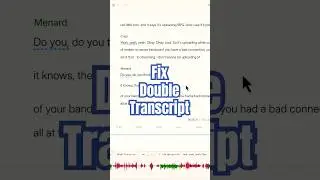 Fix Duplicate Transcripts Descript Underlord | Tip 064  #descript