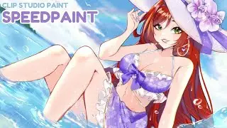 【SpeedPaint】Beach vibes | Clip Studio Paint | Illustration