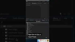 How to Install Preset ! Adobe Premiere Pro Tutorial ! Youtube Shorts