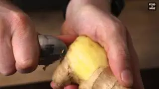 How to Prep Ginger Using a Spoon and Fork | Food & Wine
