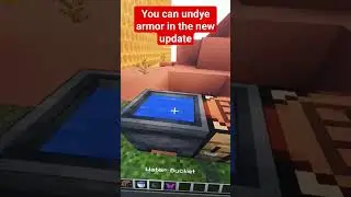 You can undye armor in the new update #gameplay #minecraftbuilds #minecraftbuilding