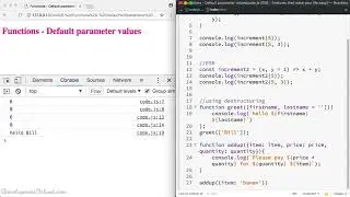 15. Functions; Default Parameter Values - Modern JavaScript ES6