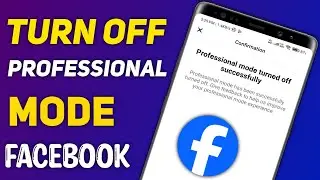 How To Turn Off Professional Mode On Facebook