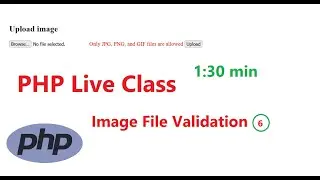 Web Development Live class | php Live class with image validation | PHP ইমেজ ভ্যালিডেশন