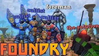 trying to build a factory in FOUNDRY but my workers started a cult instead