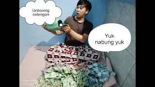 bongkar celengan hasil menabung 