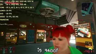 Cyberpunk 2077 1.31 PATCH GTX 1060 6gb i5 9400f i5 8400 i5 7400 i5 6400 FPS Test