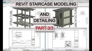 STAIRCASE MODELING STRUCTURE ARCHITECTURE & DETAILING IN REVIT PART-3 IN HINDI