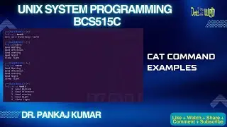 Learn cat Command in Unix | Options & Examples  | UNIX System Programming | VTU | BCS515C