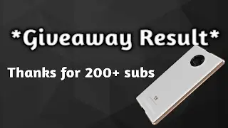 Giveaway Result !!!!