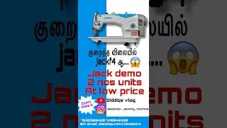 JACK F4 /DEMO UNITS/JACKf4/TAILORINGMACHINE/snlsjack/democonditionsewing