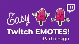 Twitch EMOTE | Simple iPad design process | Time-lapse