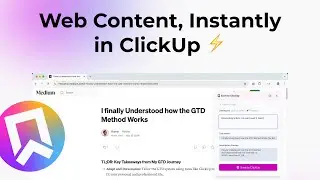 Save ANY Webpage to ClickUp in a Snap - Save to ClickUp demo