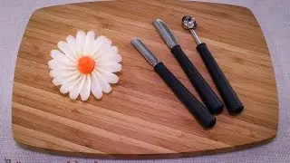 Карвинг для начинающих: Ромашка из черной редьки
