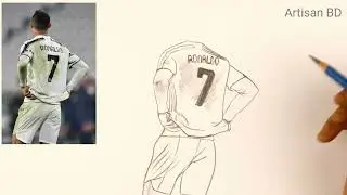 Cristiano Ronaldo Realistic Portrait  Pencil Sketch 