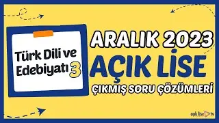 Açık Lise Çıkmış Sorular - Aralık 2023 - Türk Dili ve Edebiyatı 3