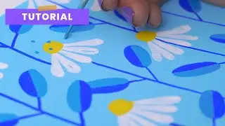 Paint A Floral Pattern With Acrylic Gouache