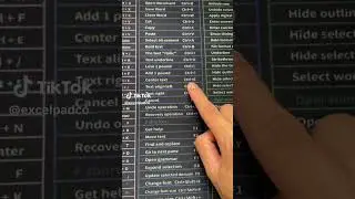 MS Excel Shortcut chart tips explore now