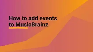 How to add events to MusicBrainz
