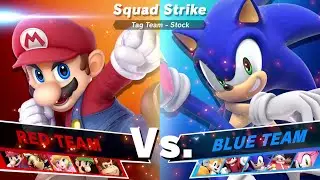 Team Mario vs Team Sonic Squad Strike: SSBU Mods Quickie