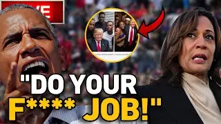 Obama LOST TEMPER & YELLS At Kamala Harris After Her Voters In HIS Hood REJECT Him Chanting TRUMP