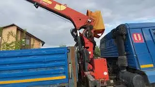 Инман 150т опускается стрела. Гидрозамок