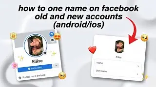 HOW TO ONE NAME ON FACEBOOK 2026 BOTH NEW/OLD ACCOUNTS