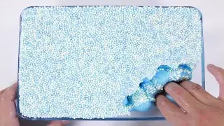 【DIY】Crunchy Iceberg Slime【slime ASMR】