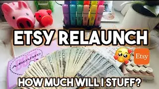 ETSY SIDE INCOME BUDGET AND CASH STUFF! LARGE CASH STUFFING!! 🥰