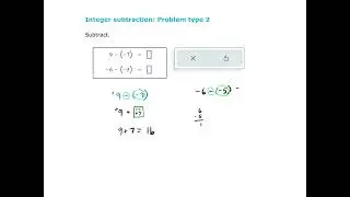 Integer subtraction - problem type 2(ALEKS examples)