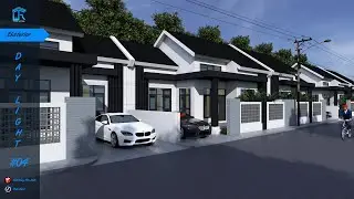 Sketchup Exterior Rendering - Daylight scene