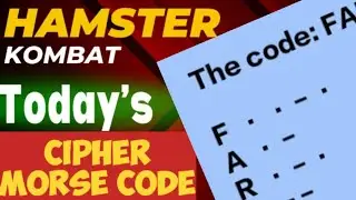 Today 22 June Morse Code Today | 1 Million Token Hamster Kombat free | Online earning