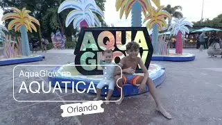 Família Cris Pelo Mundo: Noite divertida no Aqua Glow do Aquatica Orlando!
