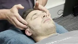 How to relax a person and get rid of headaches with a face and head massage.