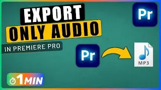 How to EXPORT Only AUDIO in Premiere Pro