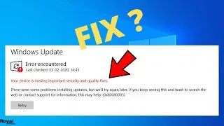 Your Device Missing Important Security And Quality Fixes Windows 10 (New 2022)